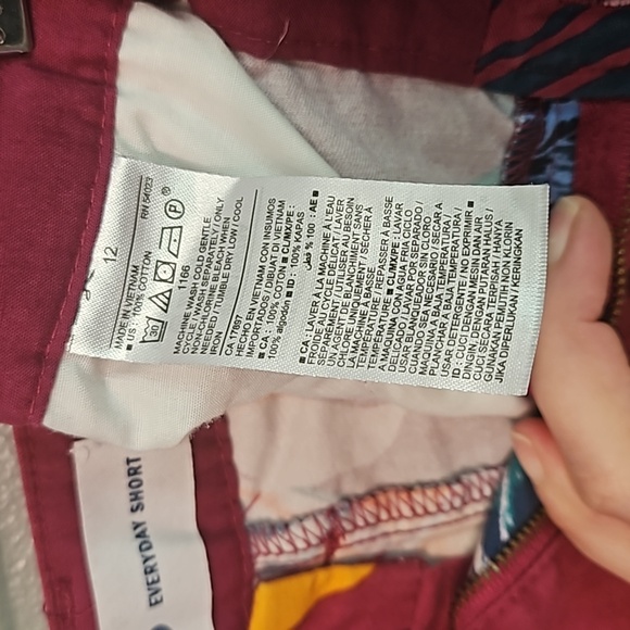 Old Navy Everyday Short Pink Hawaiian Print Size 12 - Picture 4 of 4